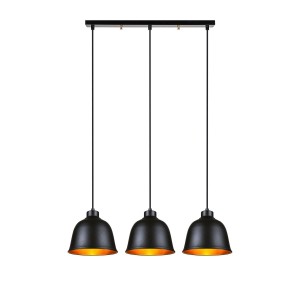 Lustra Topuz Trio Line Negru