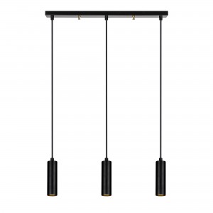 Lustra Tube Short Trio Line Negru