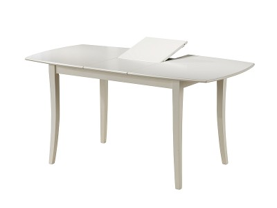 Masa extensibila din lemn masiv Manuela bianco, L110-145xl80xh75 cm