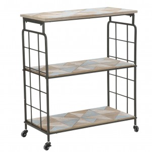 Masa de bar mobila din metal si MDF Tridy Multicolor, L71,5xl37xH86 cm