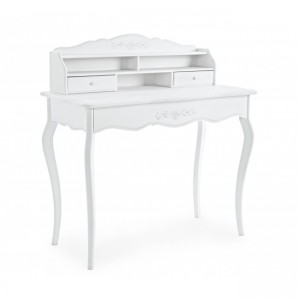 Masa de birou din MDF cu 2 sertare Daisy Alb, L100xl45xH103 cm