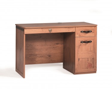 Masa de birou din pal, cu 2 sertare si 1 usa, pentru copii, Pirate Maro, L118xl61xH76 cm