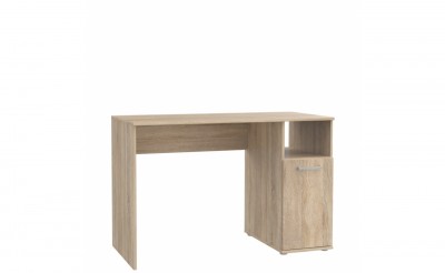 Masa de birou din pal, cu 1 usa Nikita Stejar Sonoma, L110xl52xH72,8 cm