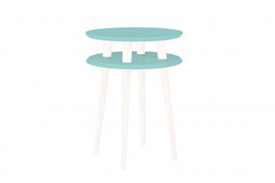 Masa de cafea din lemn de fag si MDF Ufo High Mint / White, Ø45xH61 cm