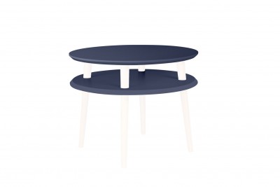 Masa de cafea din lemn de fag si MDF Ufo Medium Graphite / White, Ø57xH45 cm