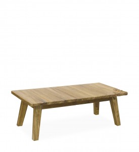 Masa de cafea din lemn de tec reciclat, Teak Corner Natural, L120xl60xH40 cm