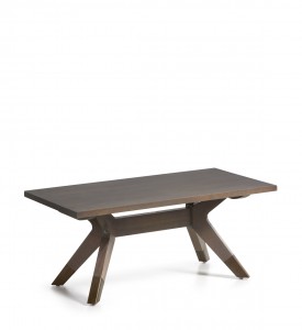 Masa de cafea din lemn, Spartan Large Maro Inchis, L120xl60xH45 cm