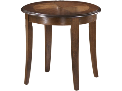 Masa de cafea din MDF si furnir Calanthe D Nuc, Ø60xH55 cm