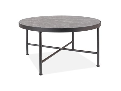 Masa de cafea din MDF si metal Ameera Negru, Ø80xH41 cm