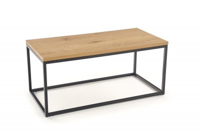 Masa de cafea din MDF si metal Artois Golden Oak / Black, L100xl45xH50 cm