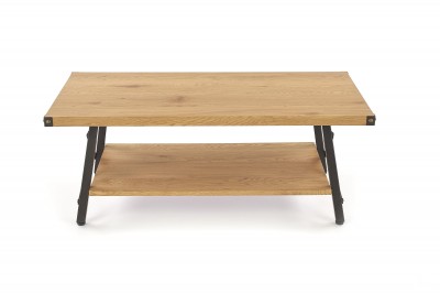 Masa de cafea din MDF si metal Katherine Golden Oak / Black, L110xl60xH42 cm