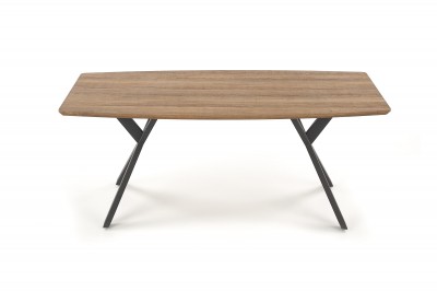 Masa de cafea din MDF si metal Ruzgar Honey Walnut / Black, L110xl60xH45 cm