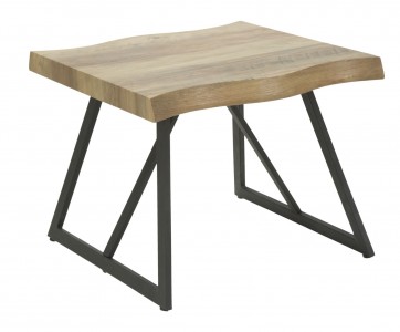 Masa de cafea din MDF si metal Surabaya Natural / Negru, L55xl55xH44 cm