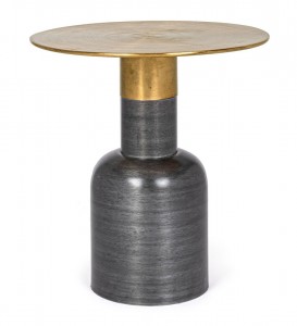 Masa de cafea din metal Alopa Auriu / Gri, Ø45xH49 cm