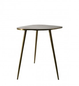 Masa de cafea din metal, Antique Irregular Alama, L45xl43xH55 cm