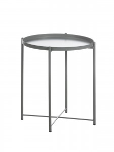 Masa de cafea, din metal Polly Grey, Ø44xH52.5 cm