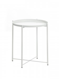 Masa de cafea, din metal Polly White, Ø44xH52.5 cm