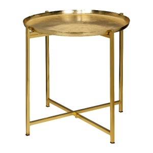 Masa de cafea, din metal Scratch Auriu, Ø48xH45 cm