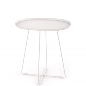 Masa de cafea din metal Temira Alb, L50xl42xH51 cm