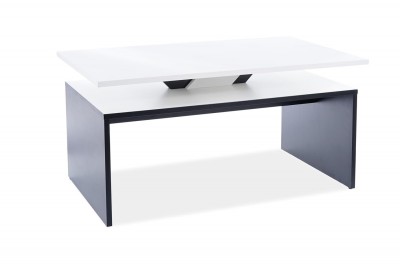 Masa de cafea, din pal Lovely Alb / Negru, L100xl60xH50 cm