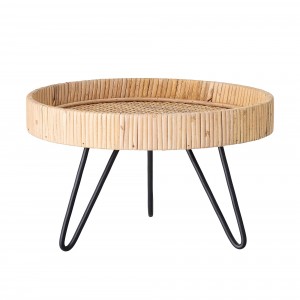 Masa de cafea din ratan Sandra Natur, Ø30xH18 cm