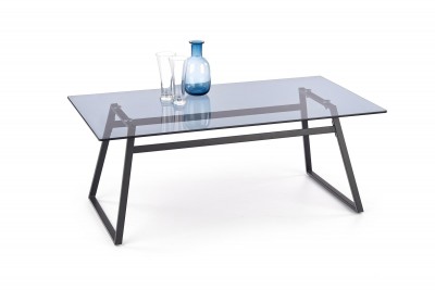 Masa de cafea din sticla si metal Nibble Negru, L110xl60xH43 cm