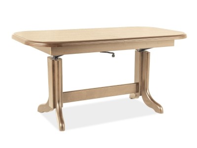 Masa de cafea extensibila din lemn si pal Emilio Stejar Sonoma, L127-164xl67xH60-75 cm