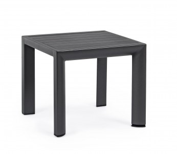 Masa de cafea pentru gradina / terasa, din aluminiu, Cruise Antracit, L40xl40xH35 cm