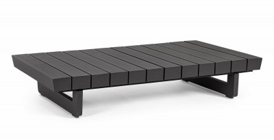 Masa de cafea pentru gradina / terasa, din aluminiu, Infinity Rectangle Antracit, L126xl73,5xH24 cm