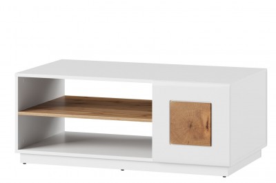 Masa de cafea din pal Wood 41 Alb / Stejar Wotan, L110xl63xH44 cm
