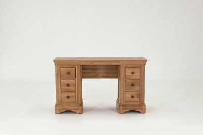 Masa de toaleta din lemn de stejar si furnir Carmen Oak, L130xl42,5xH75 cm