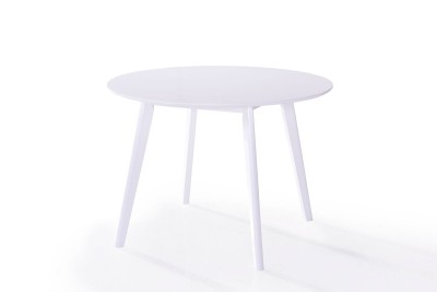 Masa rotunda din furnir Isla White, Ø106xH75 cm