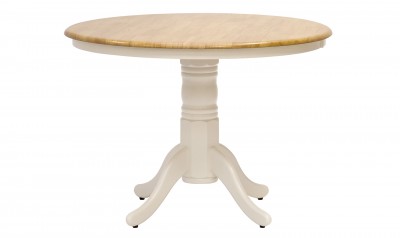 Masa rotunda din lemn de cauciuc Calais Ivory, Ø106xh74,2 cm