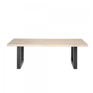 Masa din lemn de stejar salbatic, cu picioare metalice Georgina