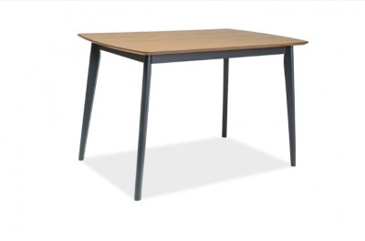 Masa din MDF, furnir si lemn Vitali Stejar / Grafit, L120xl75xH75 cm