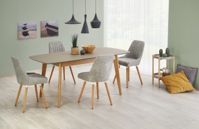 Masa din MDF si lemn Ontarius, L150-190xl90xh76 cm