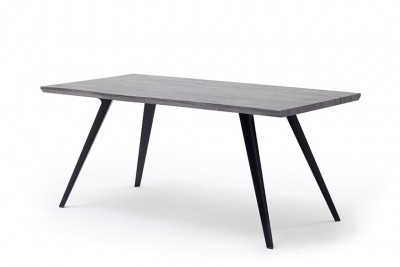 Masa din MDF si metal Jakarta Stejar Bog / Negru, L180xl90xH76 cm