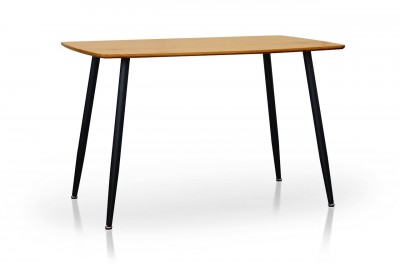 Masa din MDF si metal Simon Oak / Black, L120xl70xH75 cm