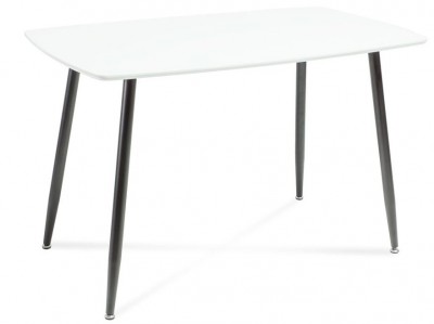 Masa din MDF si metal Simon White / Black, L120xl70xH75 cm