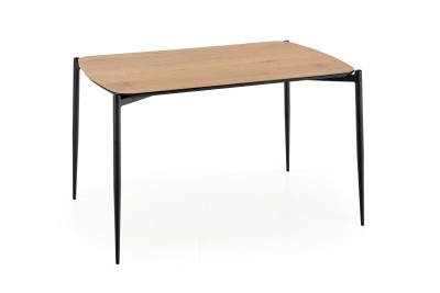 Masa din MDF si metal, Torvald Stejar Auriu / Negru, L120xl80xH75 cm