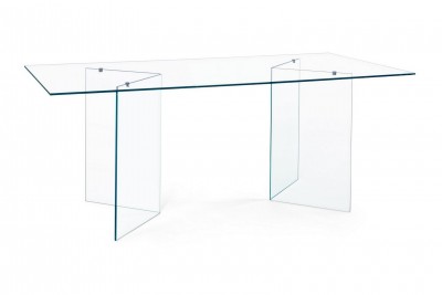 Masa din sticla Iride Rectangular Transparent, L180xl90xH75 cm