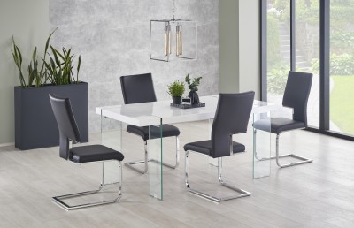 Masa din sticla si MDF Millan, L160xl90xh76 cm