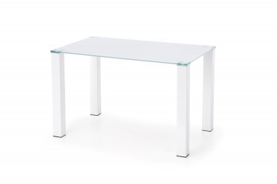 Masa din sticla si metal Meriel White, L120xl75xH75 cm