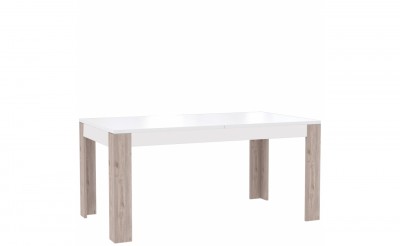 Masa extensibila din MDF Conveq XELT Stejar / Alb, L160-206,6xl90xH75,5 cm