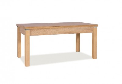 Masa extensibila de cafea, din pal Khloe Stejar Wotan, L124-164xl64xH56-75 cm