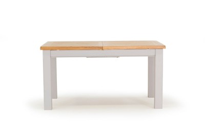 Masa extensibila din lemn de salcam si stejar Clemence Grey / Oak, L150-190xl90xH78 cm