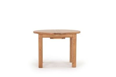 Masa extensibila din lemn de stejar si furnir Breeze Round Oak, L107-140xl107xH78 cm