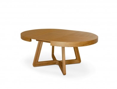 Masa extensibila din lemn si furnir Anton Oak, L130-230xl130xH76 cm