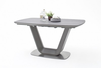 Masa extensibila din MDF, ceramica si metal Jaruk Antracit / Gri, L160-200xl90xH76 cm