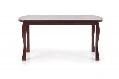 Masa extensibila din MDF si lemn de fag Hendrik Dark Walnut, L160-200xl80xH75 cm